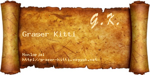 Graser Kitti névjegykártya